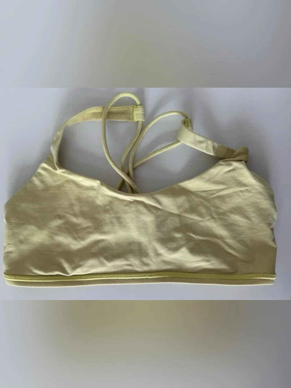 Lululemon Free To Be Bra - Wasabi / Buttery Yellow - Size 6